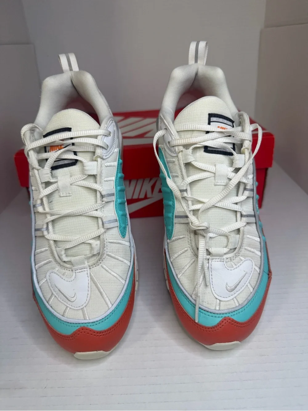 Nike Air Max 98 SE Cosmic Clay/Light Aqua Womens Shoes Size 8 AT6640 801 W/Box